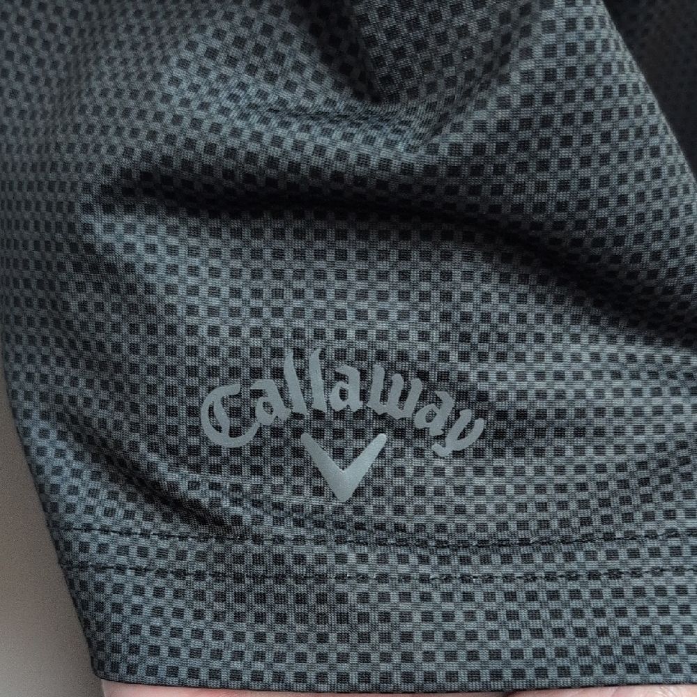 Callaway Opti-Dri Checkerboard Black/Grey Polo Shirt Size L - Picture 3 of 7